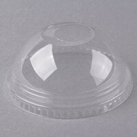 Fabri-Kal DLKC12/20 Kal-Clear / Nexclear 9 oz. Clear Plastic Dome Lid with 1" Hole - 1000/Case