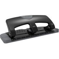 Swingline 74133 20 Sheet SmartTouch Black and Gray 3 Hole Punch - 9/32 inch Holes
