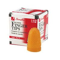 Swingline 54033 Size 13 (Large) Amber Rubber Finger Tip - 12/Pack