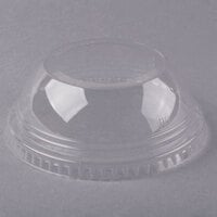 Fabri-Kal DLKC12/20S Kal-Clear / Nexclear 9 oz. Clear Plastic Squat Dome Lid with 1 3/4" Hole - 1000/Case