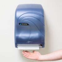 San Jamar T1490TBL Smart System Oceans Hands Free Roll Towel Dispenser - Arctic Blue