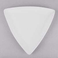 World Tableware 840-440T Porcelana 11 inch Triangular Bright White Porcelain Coupe Plate - 12/Case