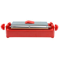 Tablecraft MH-311P 11 1/2" Red Premium 3-Way Knife Sharpening System with Honing Oil