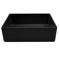 Tablecraft M4004BK Contemporary Melamine Collection 4 Qt. Black Straight Sided Bowl - 10 inch x 10 inch x 3 inch