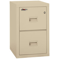 FireKing 2R1822CPA Turtle 17 3/4 inch x 22 1/8 inch x 27 3/4 inch Parchment Two-Drawer Fire File Cabinet