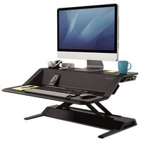 Fellowes 0007901 Lotus Black Sit-Stand Workstation - 32 3/4 inch x 24 1/4 inch