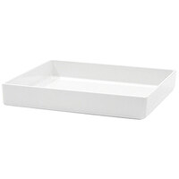 Tablecraft M4014WH Contemporary Melamine Collection 2 Qt. White Straight Sided Bowl - 10 inch x 10 inch x 1 1/2 inch