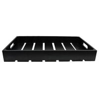 Tablecraft CRATE11BK Full Size, 2 1/2" Deep Gastronorm Black Serving and Display Crate