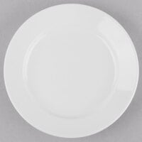 World Tableware 840-410R-23 Porcelana 6 1/4" Round Bright White Wide Rim Porcelain Plate - 36/Case