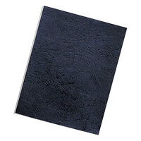 Fellowes 52124 11 inch x 8 1/2 inch Navy Grain Textured Unpunched Binding System Cover - 50/Pack