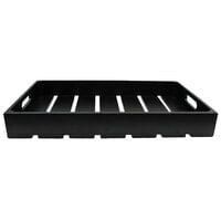 Tablecraft CRATE12BK Half Size, 2 1/2" Deep Gastronorm Black Serving and Display Crate