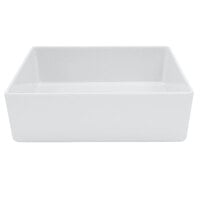 Tablecraft M4004WH Contemporary Melamine Collection 4 Qt. White Straight Sided Bowl - 10 inch x 10 inch x 3 inch