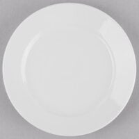 World Tableware 840-405R-22 Porcelana 5 1/2 inch Round Bright White Wide Rim Porcelain Plate - 36/Case