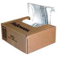 Fellowes 36052 Clear 24" x 9" x 3" 6-7 Gallon Shredder Bag   - 100/Case