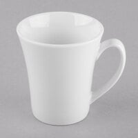 World Tableware FM-15 Porcelana 15 oz. Bright White Porcelain Flairique Mug - 12/Case