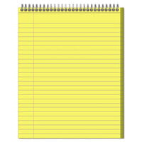 Cambridge 59880 8 1/2 inch x 11 inch Legal Rule Canary Wirebound Note Pad