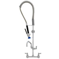 Fisher 34452 Backsplash Mounted Pre-Rinse Faucet with 8 inch Centers, 10 inch Add-On Faucet, and Wall Bracket