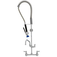 Fisher 83941 Deck Mounted Pre-Rinse Faucet with 8" Centers, 12" Add-On Faucet, Tee Outlet, and Wall Bracket