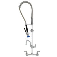 Fisher 34398 Wall Mounted Pre-Rinse Faucet with 8 inch Centers, 12 inch Add-On Faucet, and Wall Bracket