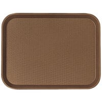 Cambro 1418FF167 14 inch x 18 inch Brown Customizable Fast Food Tray - 12/Case
