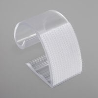 Snap Drape KV Clear Plastic Table Skirt Clip with Velcro® Attachment - 100/Bag