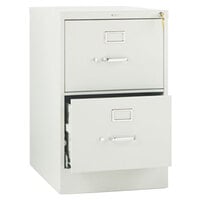 HON 512CPQ 510 Series Light Gray Full-Suspension Two-Drawer Filing Cabinet - 18 1/4" x 25" x 29"