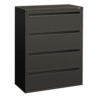 HON 794LS 700 Series Charcoal Four-Drawer Lateral Filing Cabinet - 42" x 19 1/4" x 53 1/4"