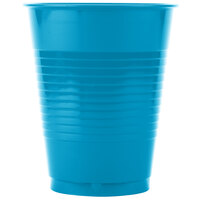 Creative Converting 28313181 16 oz. Turquoise Blue Plastic Cup - 20/Pack