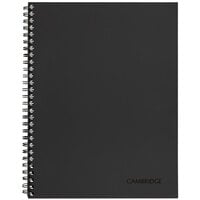 Cambridge 06122 9 1/2" x 7 1/2" Black 1 Subject Action Planner Business Notebook - 80 Sheets