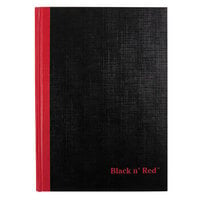 Black n' Red E66857 8 1/4" x 5 7/8" Black Legal Rule 1 Subject Casebound Notebook - 96 Sheets