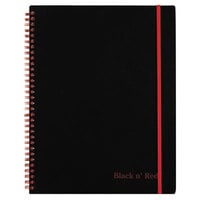 Black n' Red K66652 11" x 8 1/2" Black Legal Rule 1 Subject Twinwire Poly Cover Notebook - 70 Sheets