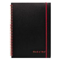 Black n' Red E67008 11 3/4" x 8 1/4" Black Legal Rule 1 Subject Twinwire Poly Cover Notebook - 70 Sheets