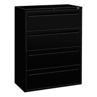 HON 794LP 700 Series Black Four-Drawer Lateral Filing Cabinet - 42" x 19 1/4" x 53 1/4"