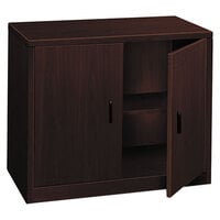 HON 105291NN 10500 Series Mahogany 2 Door Laminate Wood Storage Cabinet - 36 inch x 20 inch x 29 1/2 inch