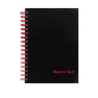 Black n' Red L67000 8 1/4 inch x 5 7/8 inch Black Legal Rule 1 Subject Twinwire Hardcover Notebook - 70 Sheets