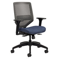HON SVMR1ACLCO90 Solve Series Midnight/Charcoal Ilira-Stretch M4 Mesh Back Task Chair with Casters