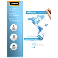 Fellowes 52205 11 1/2" x 9" Self-Adhesive Letter Laminating Pouch   - 5/Pack