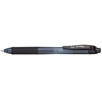 Pentel BL107A EnerGel-X Black Ink with Black Barrel 0.7mm Retractable Roller Gel Pen - 12/Pack