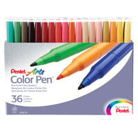 Pentel S36036 Arts Color Pen 36-Color Assorted Fine Point Color Marker Set
