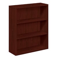 HON 105533NN 10500 Series Mahogany 3 Shelf Laminate Wood Bookcase - 36" x 13 1/8" x 43 3/8"