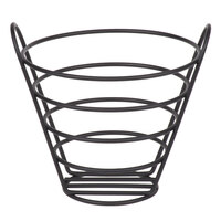 Clipper Mill by GET 4-33787-S 7 inch Black Powder Coated Iron Round Wire Bucket Basket
