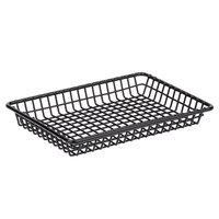 Clipper Mill by GET 4-35809 9 inch x 7 inch Black Polyethylene Coated Iron Rectangular Grid Basket