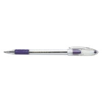 Pentel BK91V R.S.V.P. Stick Violet Ink with Translucent Barrel 1mm Ballpoint Pen - 12/Pack