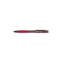 Pentel QE205B Red Barrel 0.5mm Twist-Erase GT HB Lead #2 Mechanical Pencil - 12/Pack