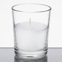 Leola Candle 15 Hour Clear Glass Wax Filled Votives   - 12/Pack