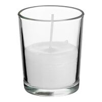 Leola Candle 15 Hour Clear Glass Wax Filled Votives - 12/Pack
