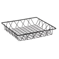 Clipper Mill by GET WB-103B Black Powder Coated Iron Square Wire Basket - 12 inch x 12 inch x 2 inch