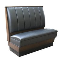 American Tables & Seating 30" Long Single Deuce 4 Channel Back Upholstered Booth - 36" High