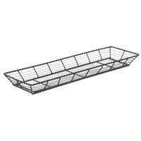 Clipper Mill by GET WB-706 22 inch x 7 inch Black Powder Coated Iron Braided Rectangular Wire Basket