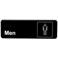 Vollrath 4515 Traex® Men's Restroom Sign - Black and White, 9 inch x 3 inch